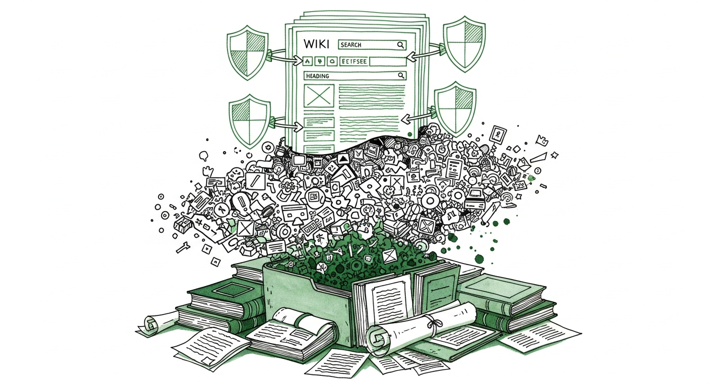 Architecture comparison: traditional KB, naive RAG, and governed LLM Wiki